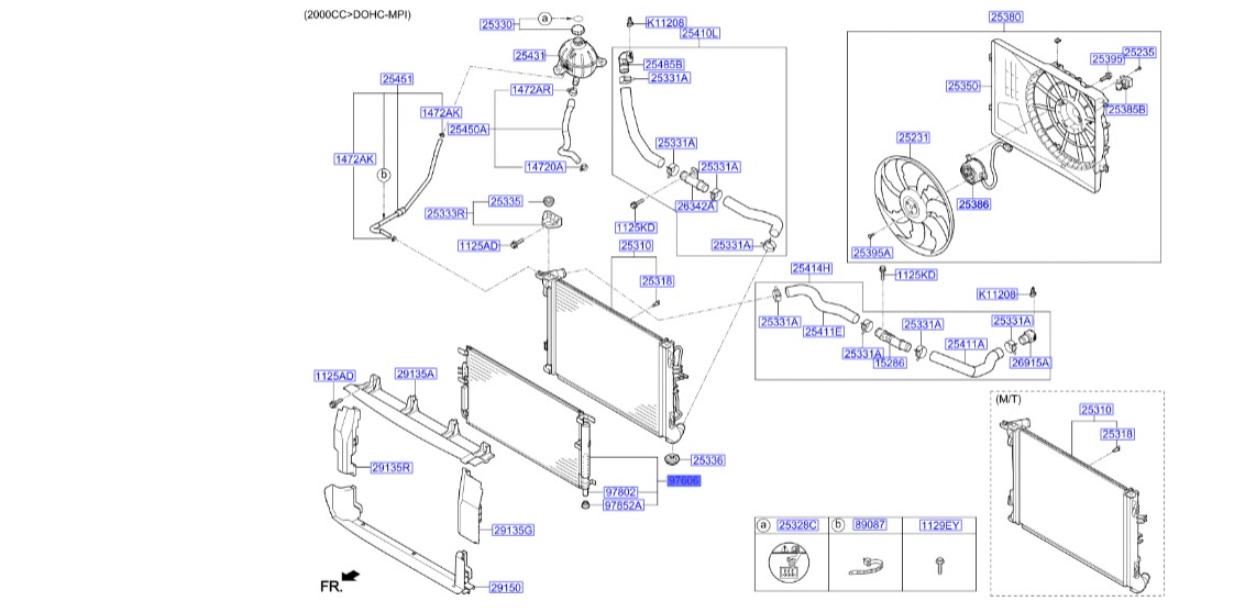 کندانسور کولر | Hyundai/KIA Genuine Parts – Mobis | اسپورتیج QL مدل 2016 تا 2021