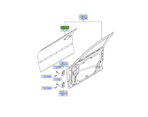 رودری بیرونی فلزی آزرا  Hyundai/KIA Genuine Parts – MOBIS    761113L010