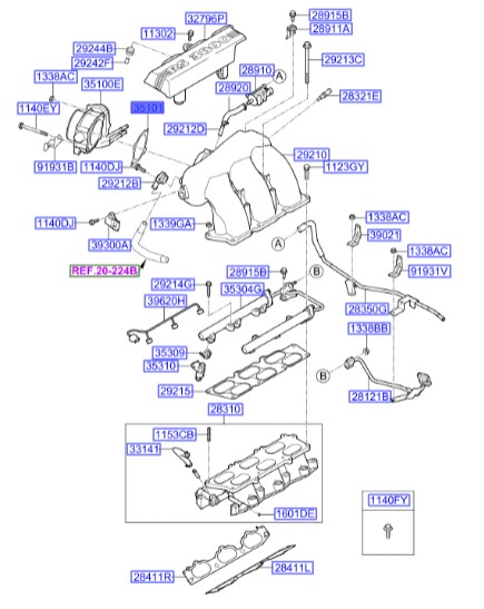 اورینگ کوپه دریچه گاز جنسیس  Hyundai/KIA Genuine Parts – MOBIS   351013C500 