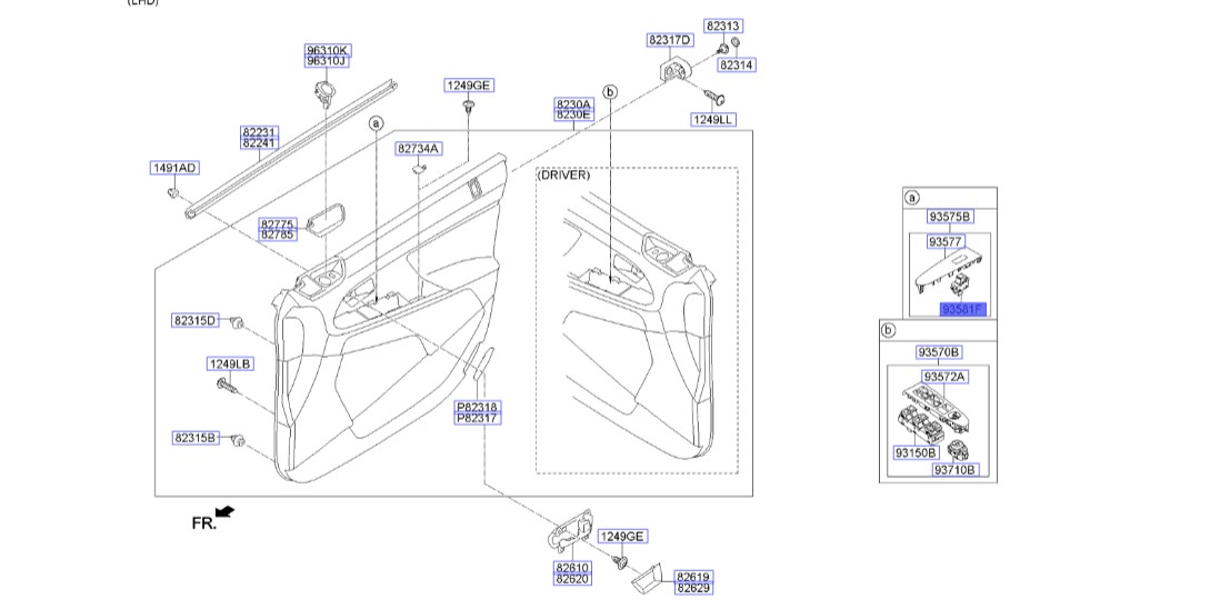 کلید شیشه بالابر عقب اسپورتیج 