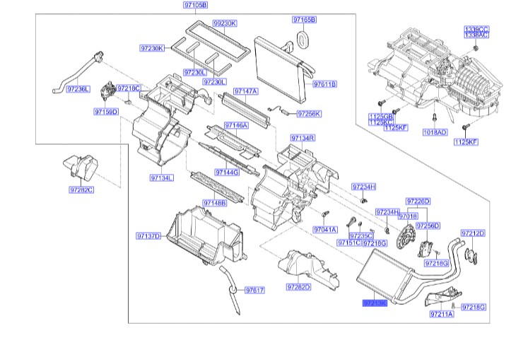 رادیاتور بخاری جنسیس کوپه Hyundai/KIA Genuine Parts – MOBIS  971382M300