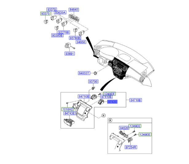 دریچه بخاری آزرا  Hyundai/KIA Genuine Parts – MOBIS  974203L000