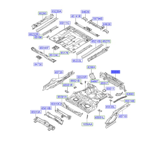 سینی عقب بدنه توسان  Hyundai/KIA Genuine Parts – MOBIS  659102E010