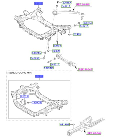 رام جلو هیوندای جنسیس  Hyundai/KIA Genuine Parts – MOBIS   624103N063