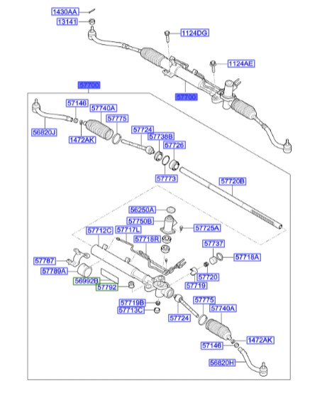 جعبه فرمان Hyundai/KIA Genuine Parts – MOBIS   IX55  577003J000 