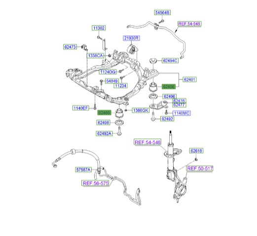 بوش رام زیر موتور توسان | 624862E000 | Hyundai/KIA Genuine Parts – MOBIS