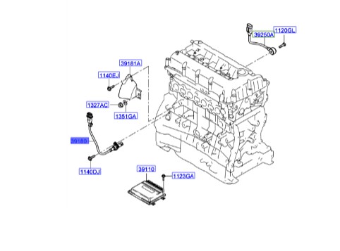 سنسور وضعیت میل لنگ هیوندای سوناتا Hyundai/KIA Genuine Parts – MOBIS  3918025200