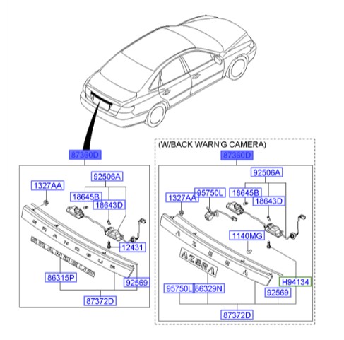 خطر وسط آزرا  Hyundai/KIA Genuine Parts – MOBIS  873603L120