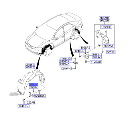 گل پخش کن چرخ جلو چپ سراتو TD | 868311M000 | Hyundai/KIA Genuine Parts – MOBIS