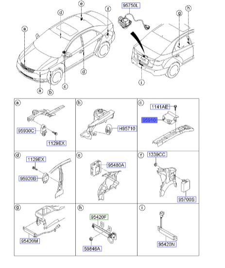 یونیت کنترل ایربگ سراتو 2012 | واحد کنترل ایربگ | مدول کنترل ایربگ | Hyundai/KIA Genuine Parts – MOBIS | سراتو TD، سراتو TD کوپه | 959101M500