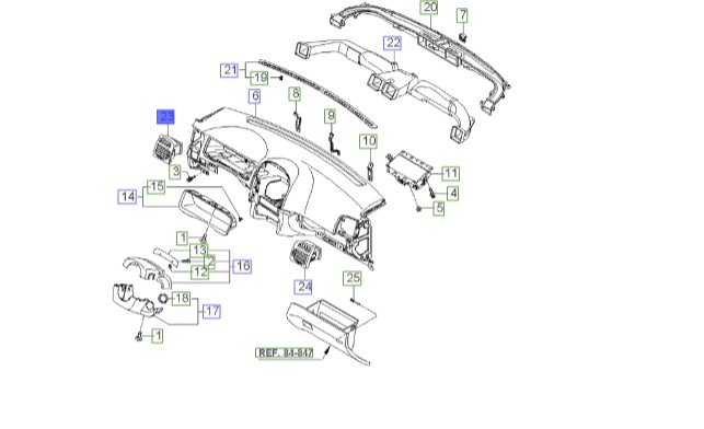 دریچه کولر جلو چپ سراتو 2008 | Hyundai/KIA Genuine Parts 974802F050NZ