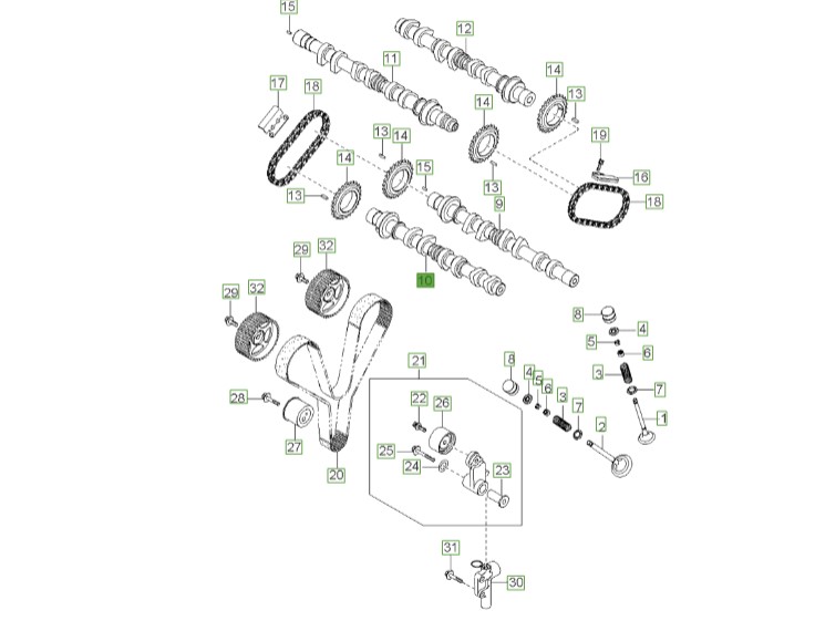 میل سوپاپ دود چپ اسپورتیج 2009 | Hyundai/KIA Genuine Parts – MOBIS | اسپورتیج KM مدل 2008 تا 2010