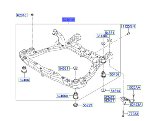 رام هیوندای آزرا  Hyundai/KIA Genuine Parts – MOBIS   624053L150