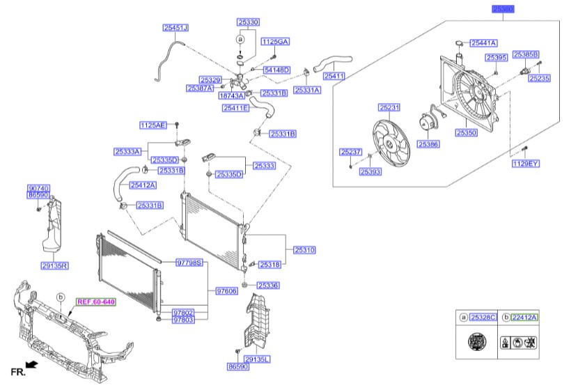 فن کامل النترا  Hyundai/KIA Genuine Parts – MOBIS  253803X500 