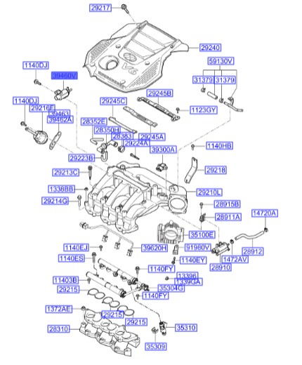 وکیوم سنولوئید آزرا  Hyundai/KIA Genuine Parts – MOBIS   394613C200