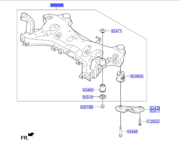 رام سوناتا  Hyundai/KIA Genuine Parts – MOBIS   62405C1000 