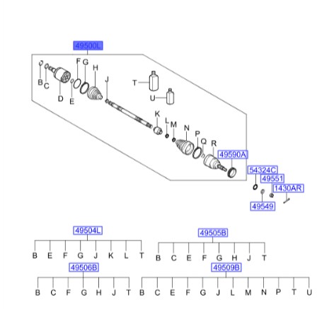 پلوس چپ هیوندای آزرا  Hyundai/KIA Genuine Parts – MOBIS   495003L401