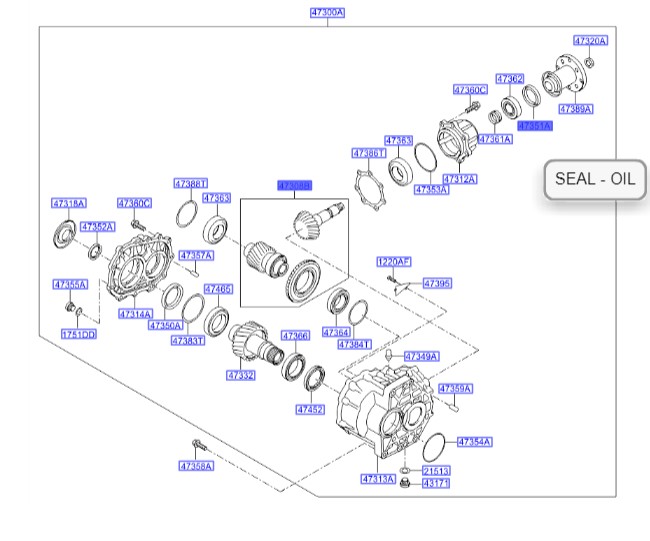 شفت گیربکس سورنتو  Hyundai/KIA Genuine Parts – MOBIS  473393B510