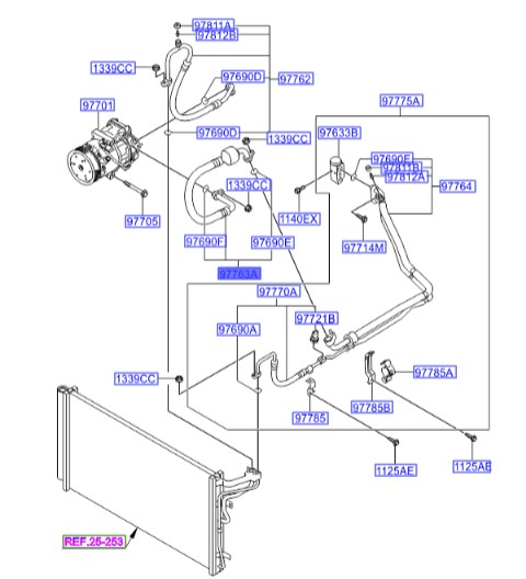 شلنگ کولر جنسیس Hyundai/KIA Genuine Parts – MOBIS    977633M000