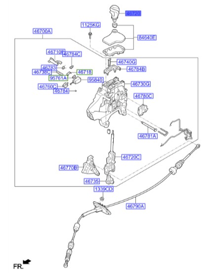 سر دنده هیوندای آزرا  Hyundai/KIA Genuine Parts – MOBIS    467203Q100