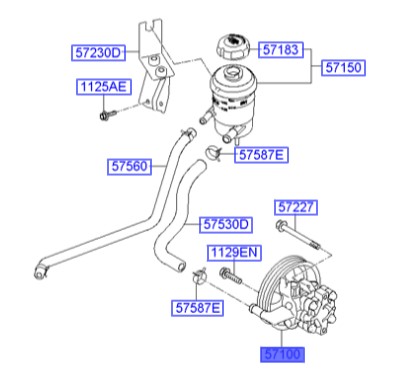 پمپ هیدرولیک سورنتو  Hyundai/KIA Genuine Parts – MOBIS   571002P200