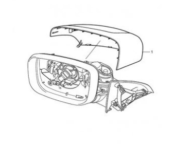 قاب آینه راست ولوو XC60 (اورجینال) 