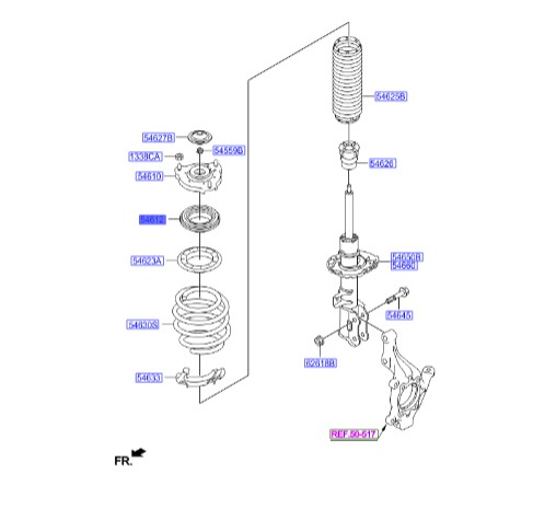 بلبرینگ سر کمک توسان | 54612C1000 | Hyundai/KIA Genuine Parts – MOBIS