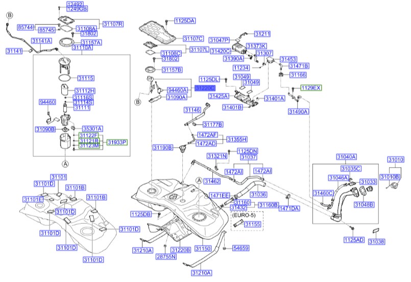 درجه داخل باک هیوندای   Hyundai/KIA Genuine Parts – MOBIS    311302M000