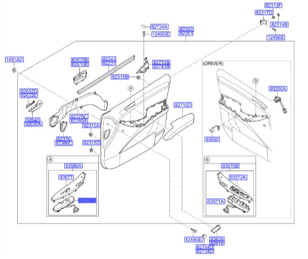 کلید شیشه بالابر شاگرد هیوندای Hyundai/KIA Genuine Parts – MOBIS  IX55  935763J001