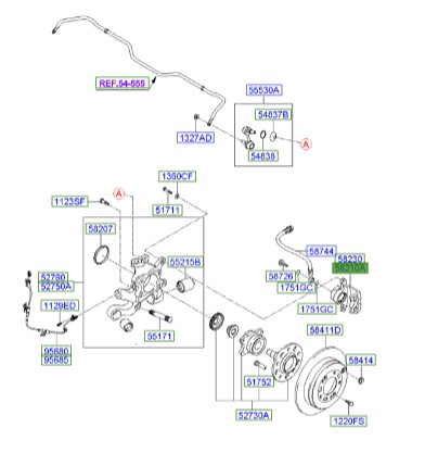 سیلندر ترمز چرخ عقب چپ کامل آزرا  Hyundai/KIA Genuine Parts – MOBIS  582103K150