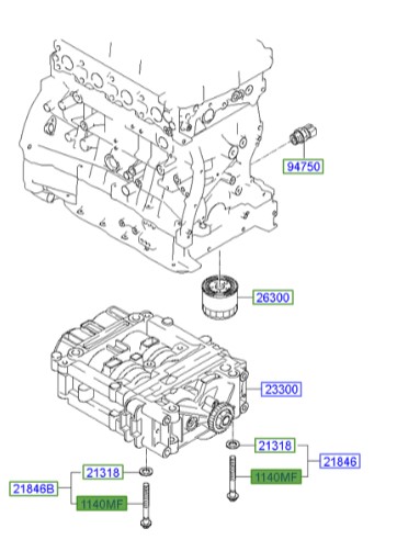 پیچ اویل پمپ هیوندای سوناتا  Hyundai/KIA Genuine Parts – MOBIS   2139125001