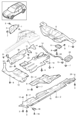 فلاپ زیر پورشه کاین سمت شاگرد (اورجینال) 