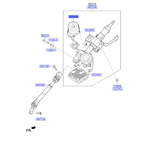 موتور فرمان برقی النترا  Hyundai/KIA Genuine Parts – MOBIS  563303X005