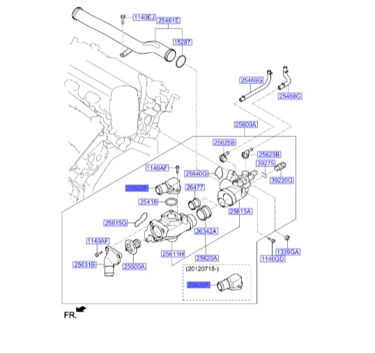 درپوش آب واتر پمپ سورنتو 2010 | Hyundai/KIA Genuine Parts | کادنزا VG مدل 2011 تا 2014 – کارنیوال VQ مدل 2008 تا 2011 – سورنتو XM مدل 2010 تا 2014 – آزرا HG مدل 2011 تا 2016 – سانتافه CM مدل 2008 تا 2013 – سانتافه DM مدل 2014 تا 2018