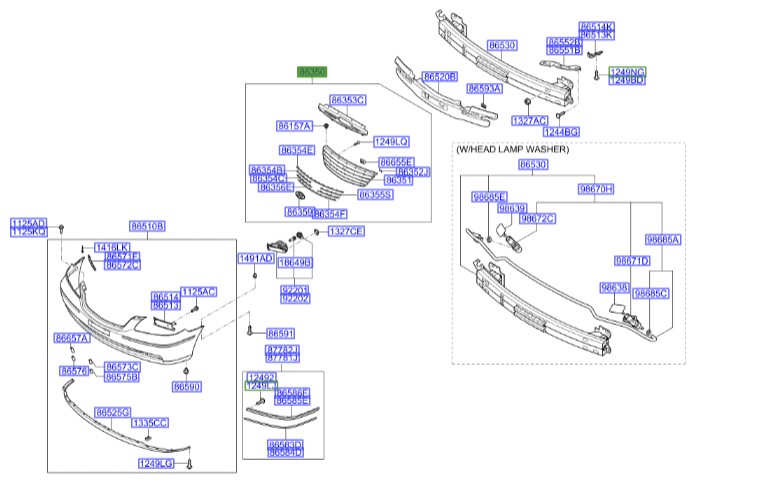 جلو پنجره آزرا  Hyundai/KIA Genuine Parts – MOBIS  863503L350N2 