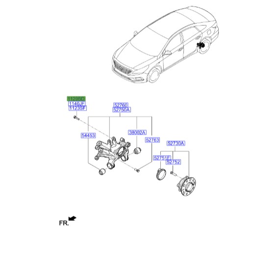 بست توپی چرخ سوناتا Hyundai/KIA Genuine Parts – MOBIS  1129610456K