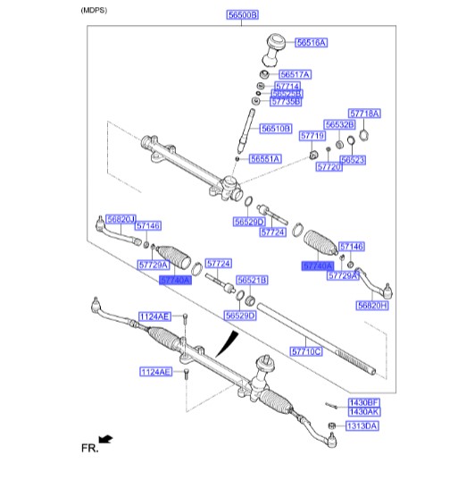 گردگیر فرمان سانتافه Hyundai/KIA Genuine Parts – MOBIS   577402P000 