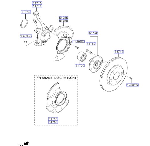 توپی چرخ جلو سراتو 2014 | Hyundai/KIA Genuine Parts | سراتو YD مدل 2014 تا 2018, النترا MD مدل 2014 تا 2016, ولستر FS مدل 2013 تا 2016  517501P000