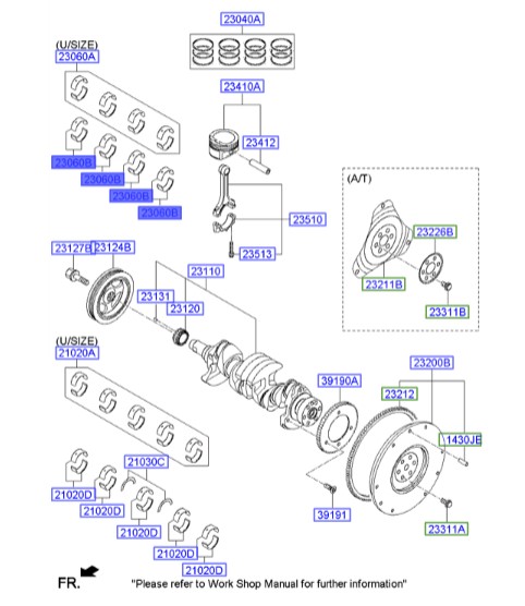 یاتاقان متحرک هیوندای سانتافه  Hyundai/KIA Genuine Parts – MOBIS   230602B030