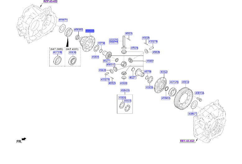 هوزینگ دیفرانسیل | Hyundai/KIA Genuine Parts | 458223b850
