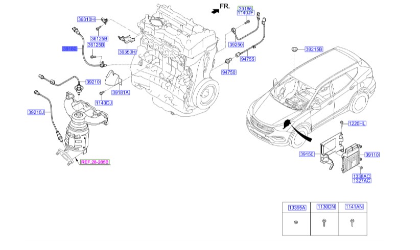 سنسور موقعیت میل لنگ اپتیما – سنسور زاویه میل لنگ | Hyundai/KIA Genuine Parts | اپتیما JF  جی تی لاین – سورنتو UM  – اسپورتیج QL  – سانتافه DM  – سوناتا LF  – توسان TL 