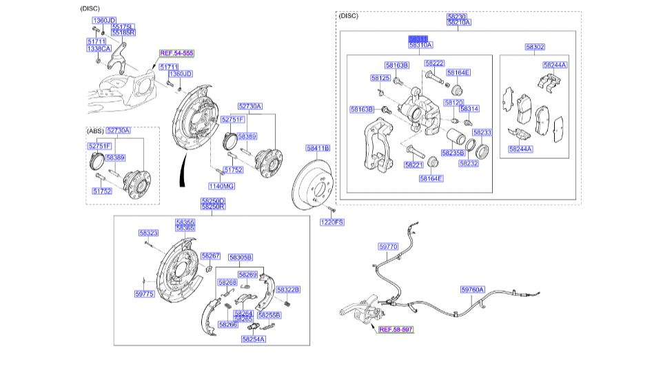سیلندر ترمز عقب راست سراتو 2010 | Hyundai/KIA Genuine Parts | سراتو مدل 2010 تا 2013  583111MA40