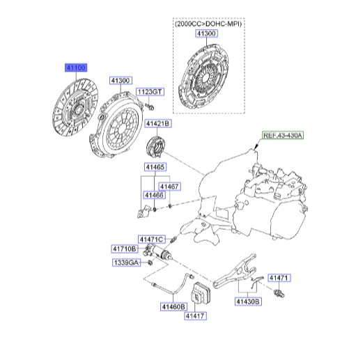 صفحه دیسک کلاچ گیربکس سراتو 1600cc | 4110032100 | Hyundai/KIA Genuine Parts – MOBIS