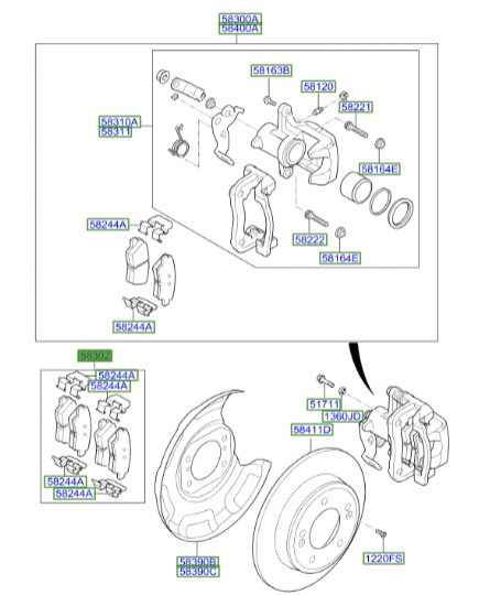 لنت عقب ولستر  Hyundai/KIA Genuine Parts – MOBIS    583022VA50
