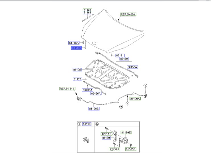 ضربگیرزیرکاپوت اپیروس 2008 | اپیروس GH مدل 2008 تا 2010 – اسپورتیج KM مدل 2008 تا 2010