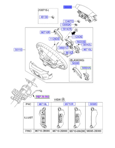 ایربگ فرمان  هیوندای سانتافه  Hyundai/KIA Genuine Parts – MOBIS   569002B200