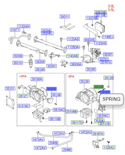 سنسور دریچه گاز هیوندای سنتینیال  Hyundai/KIA Genuine Parts – MOBIS   3510239000