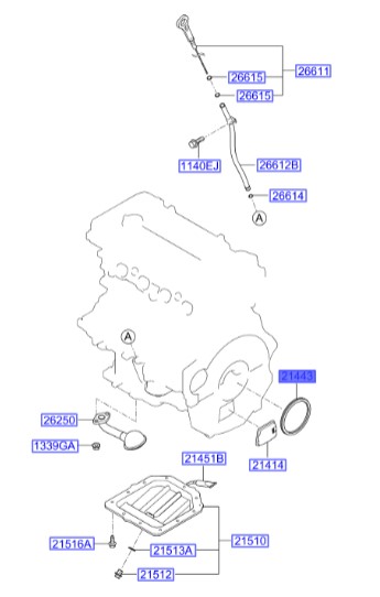 کاسه نمد عقب میل لنگ ولستر  Hyundai/KIA Genuine Parts – MOBIS    214432B000