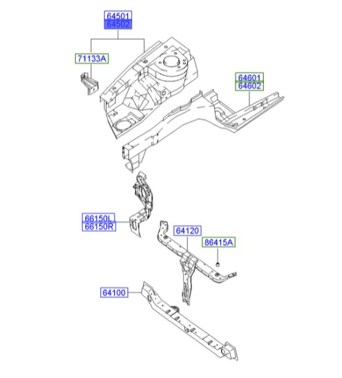 سینی جای کمک راست کوپه Hyundai/KIA Genuine Parts – MOBIS  FX  645022C710