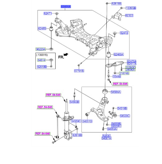 رام هیوندای سانتافه Hyundai/KIA Genuine Parts – MOBIS   624052W001